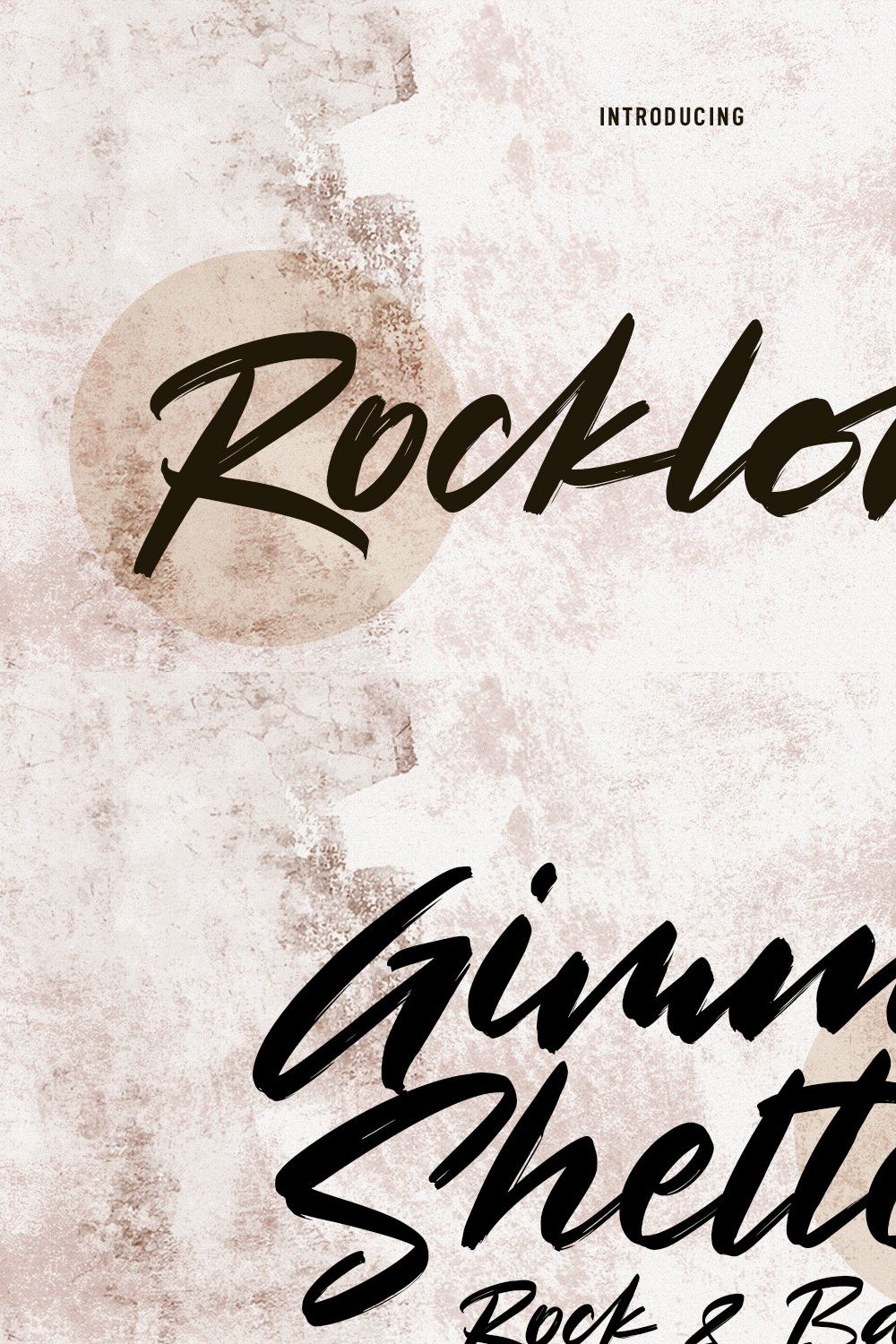 Rocklords Brush Font pinterest preview image.