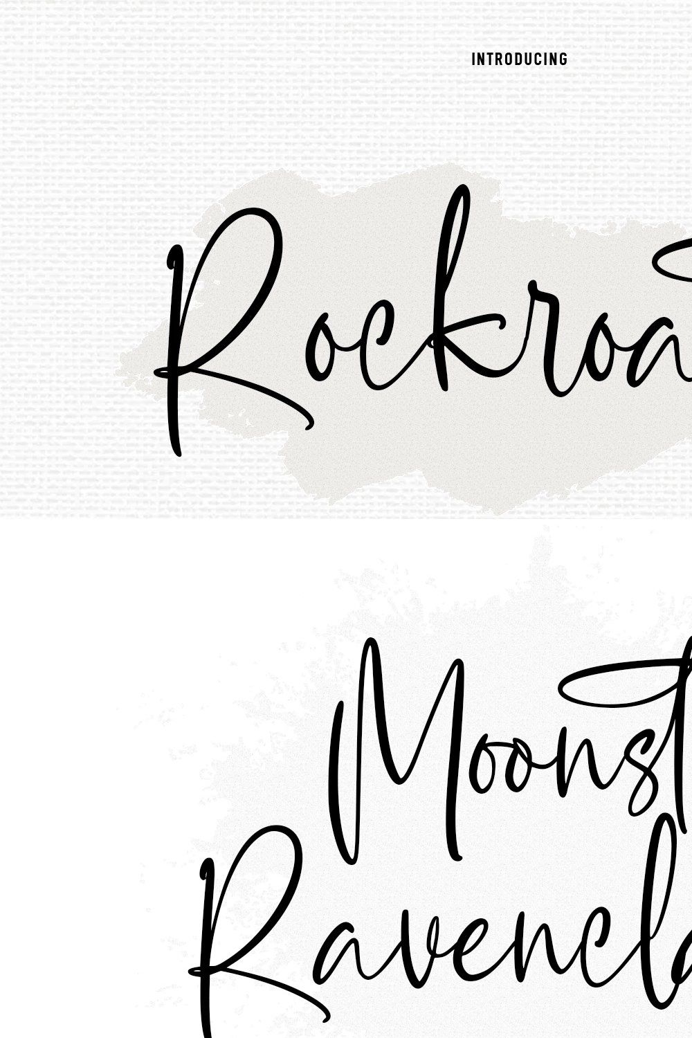 Rockroast Brush Script Font pinterest preview image.