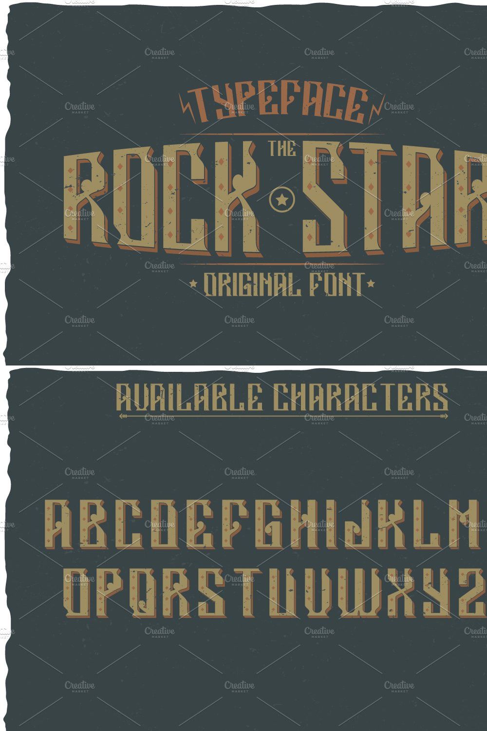 Rockstar Label Typeface pinterest preview image.