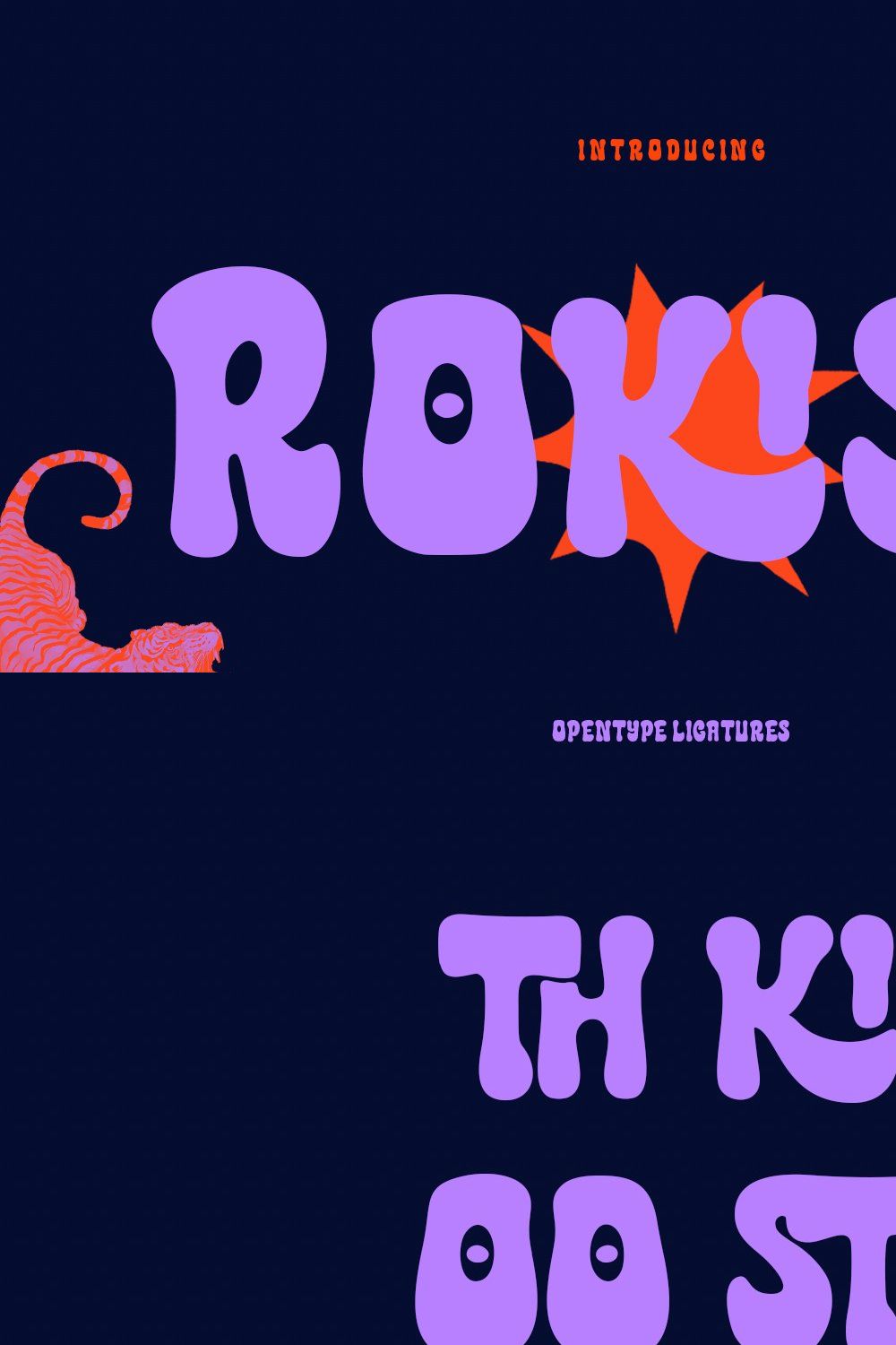 Rokish Display Font pinterest preview image.