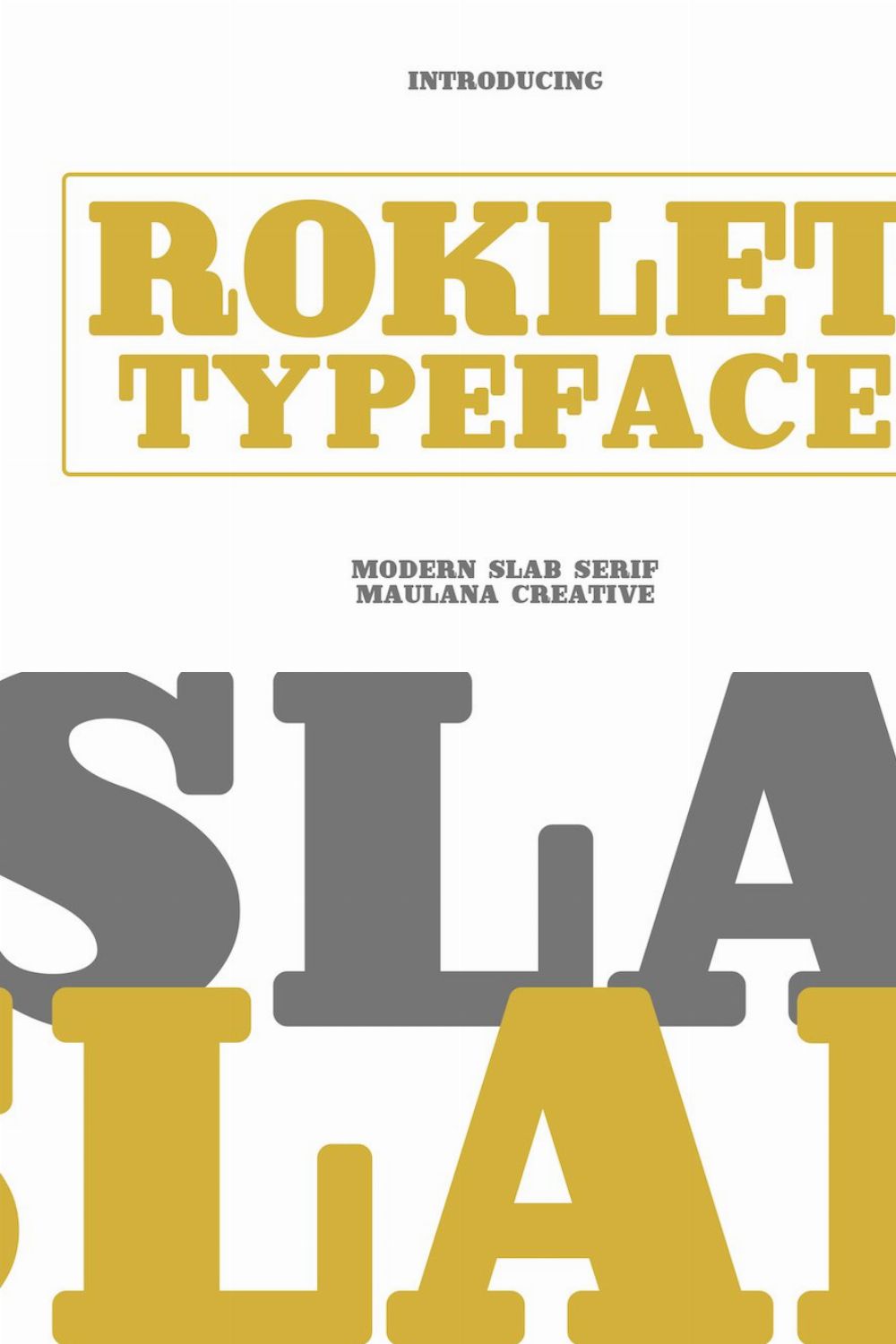 Roklet Typeface pinterest preview image.