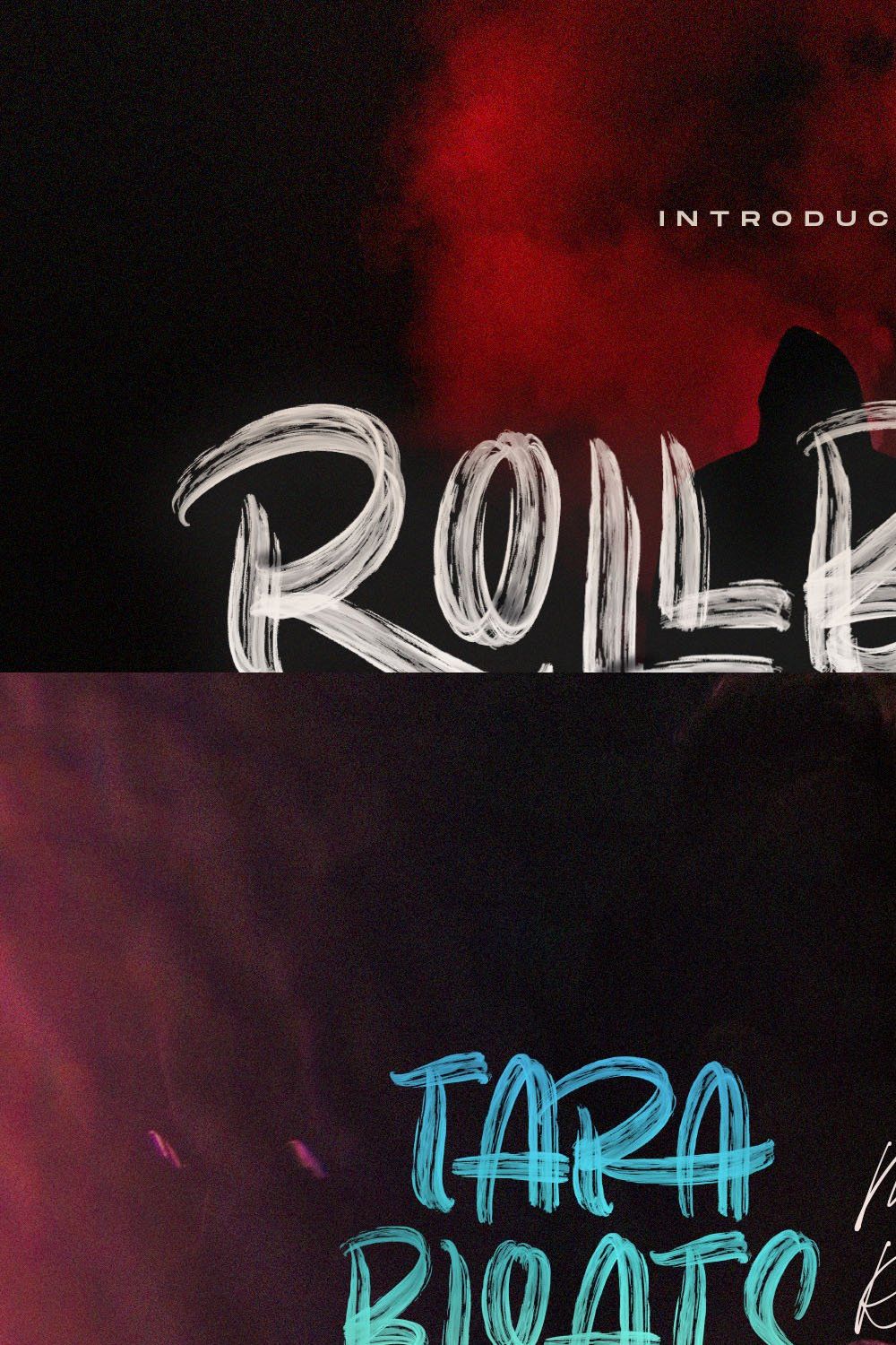 ROLLBLAST - Display Font pinterest preview image.