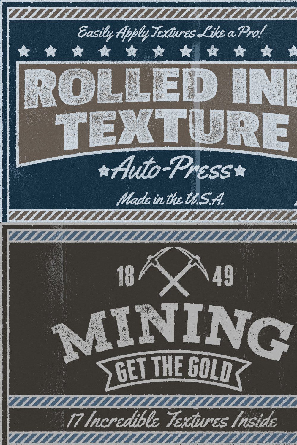 Rolled Ink Texture Auto-Press pinterest preview image.