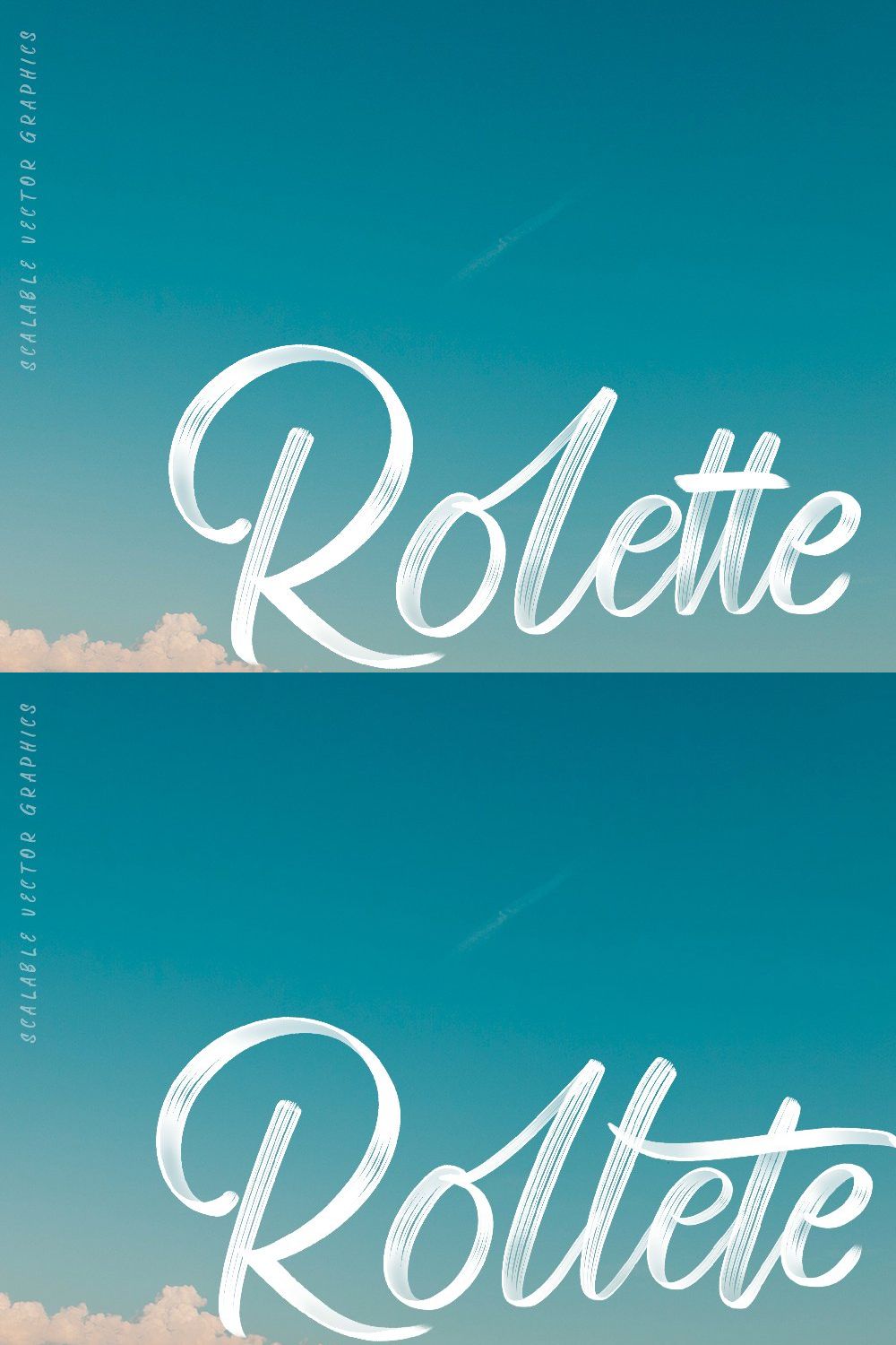 Rollete Qaku Fonts pinterest preview image.