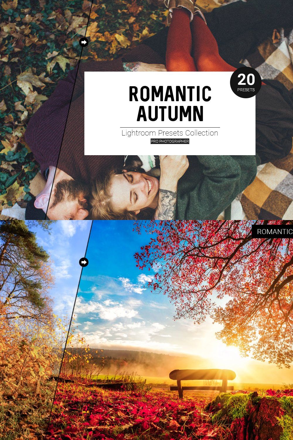 Romantic Autumn Lightroom Presets pinterest preview image.