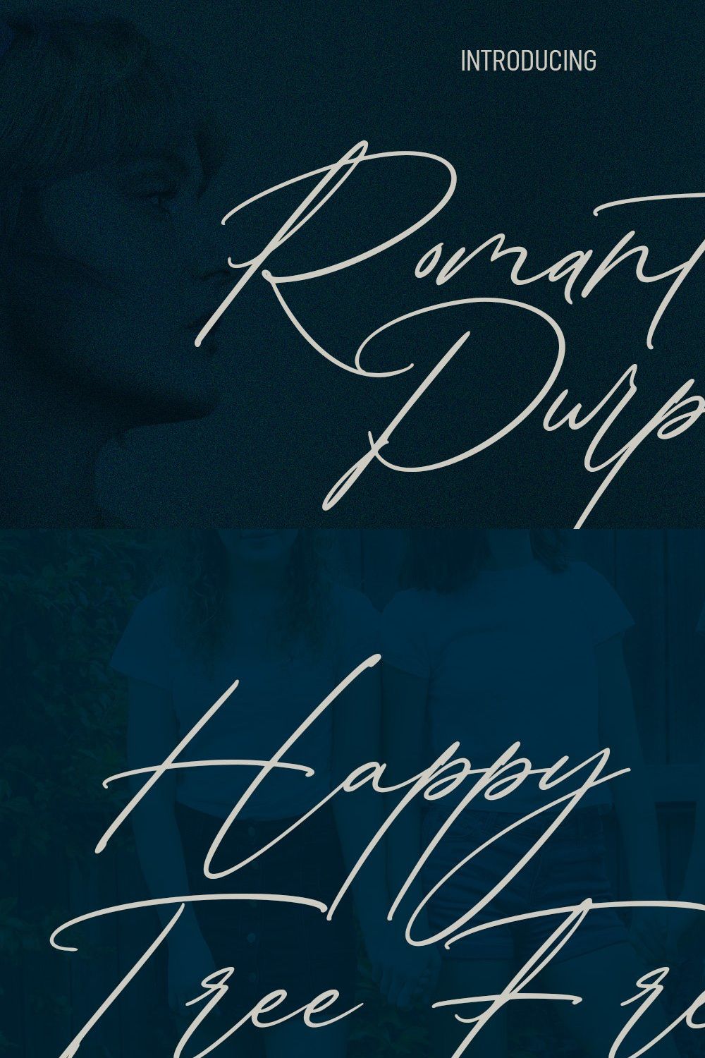 Romantic Purple Signature Font pinterest preview image.