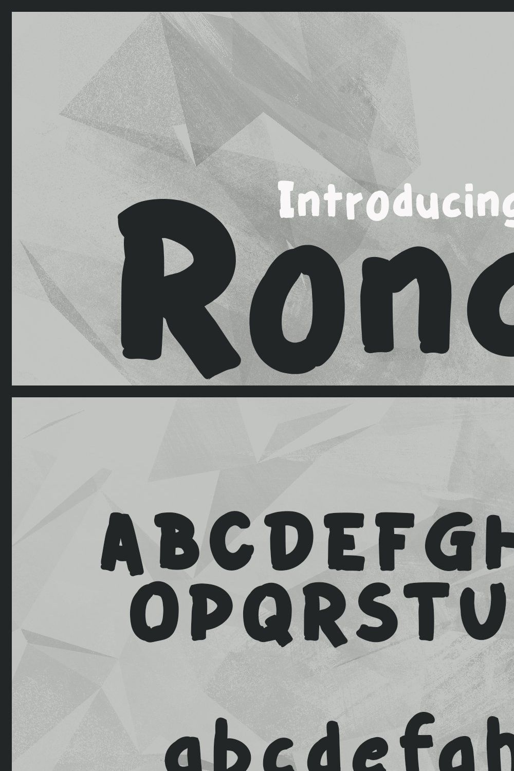 Ronaldo - Quirky & Playful Typeface pinterest preview image.