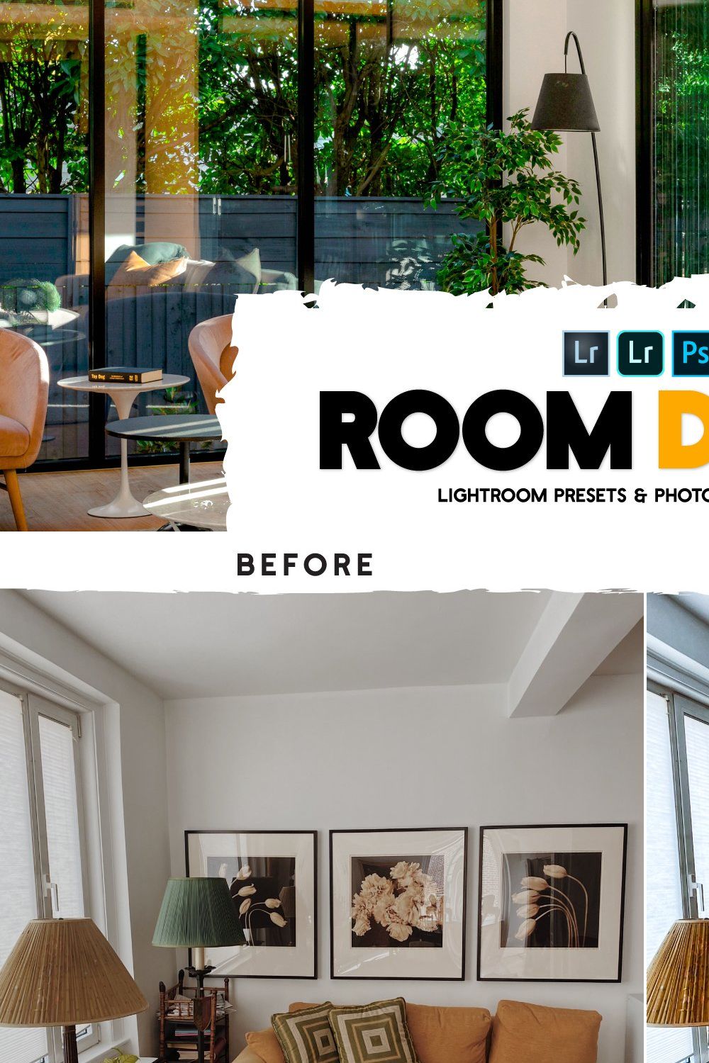 Room Decor Presets & Actions pinterest preview image.