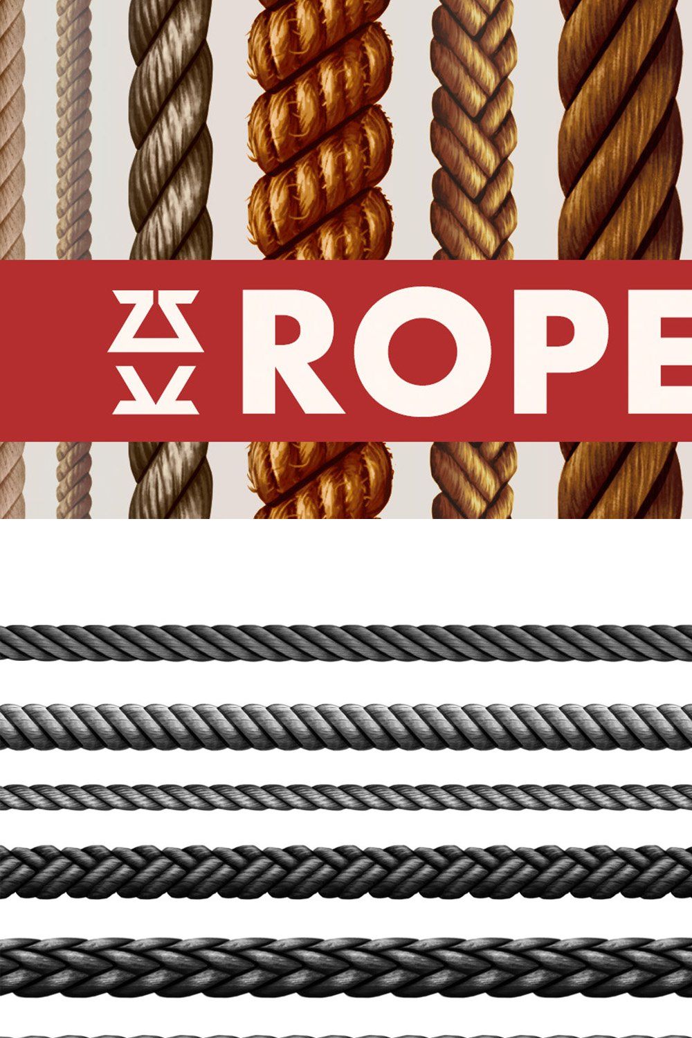 Rope Brush Set pinterest preview image.