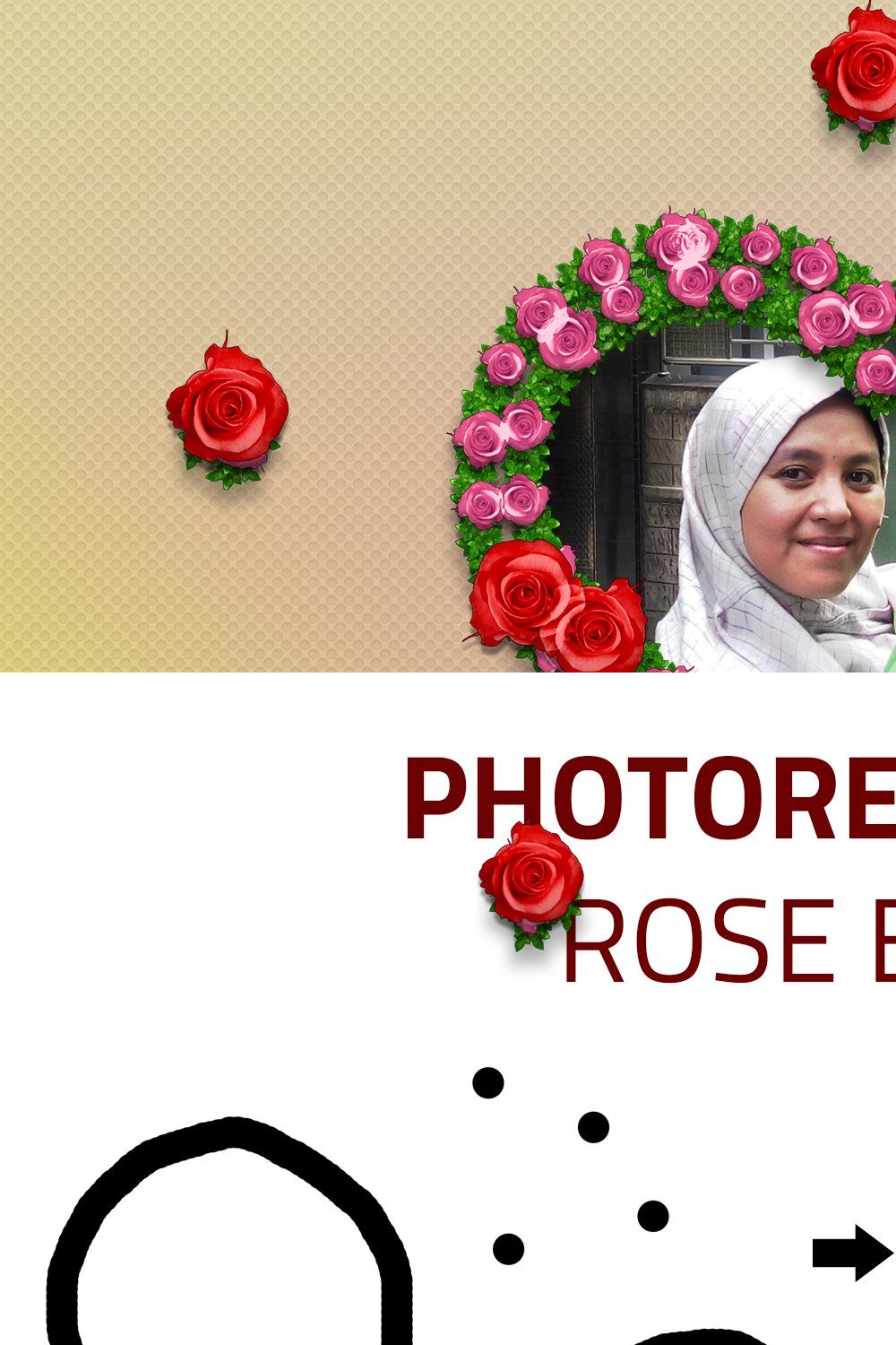 Rose Brush Photo Effect pinterest preview image.