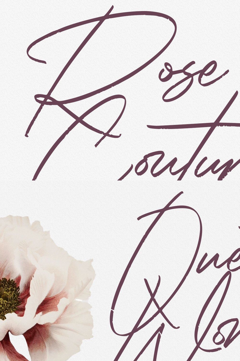 Rose Couture Signature Font pinterest preview image.