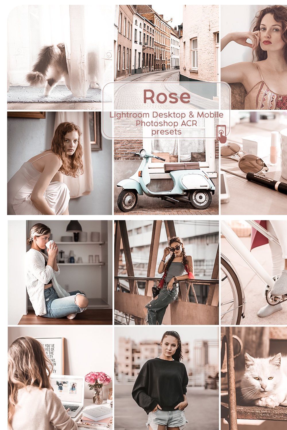 Rose Lightroom Presets pinterest preview image.