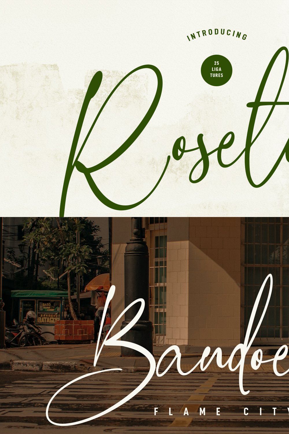 Roselites Signature Script Font pinterest preview image.