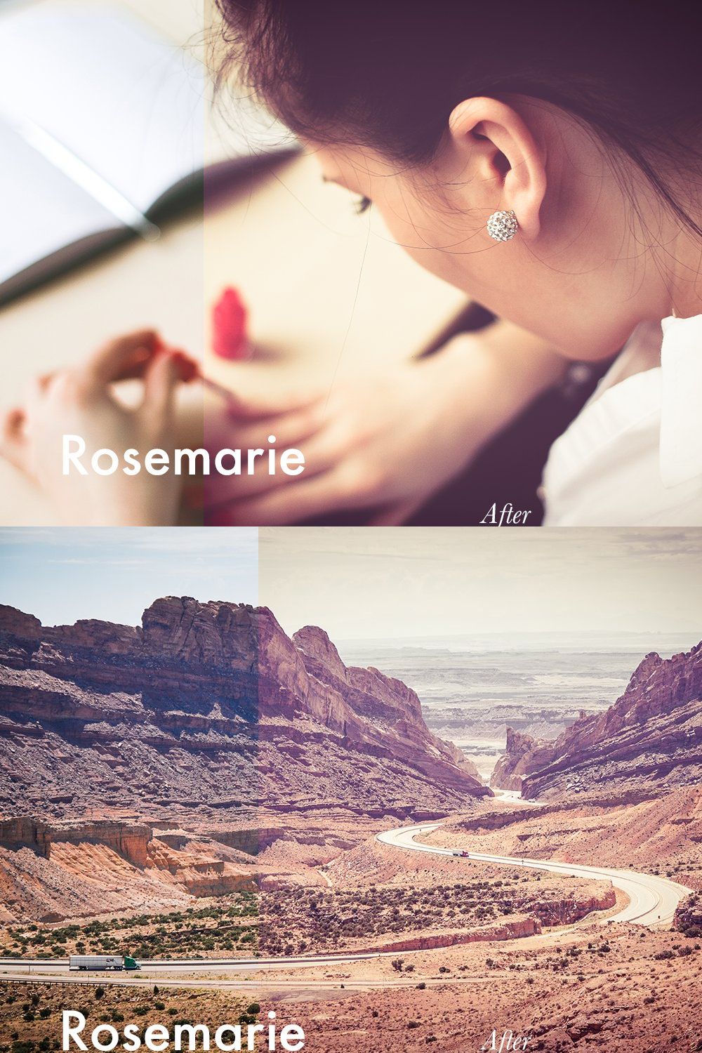 Rosemarie - Lightroom Preset pinterest preview image.