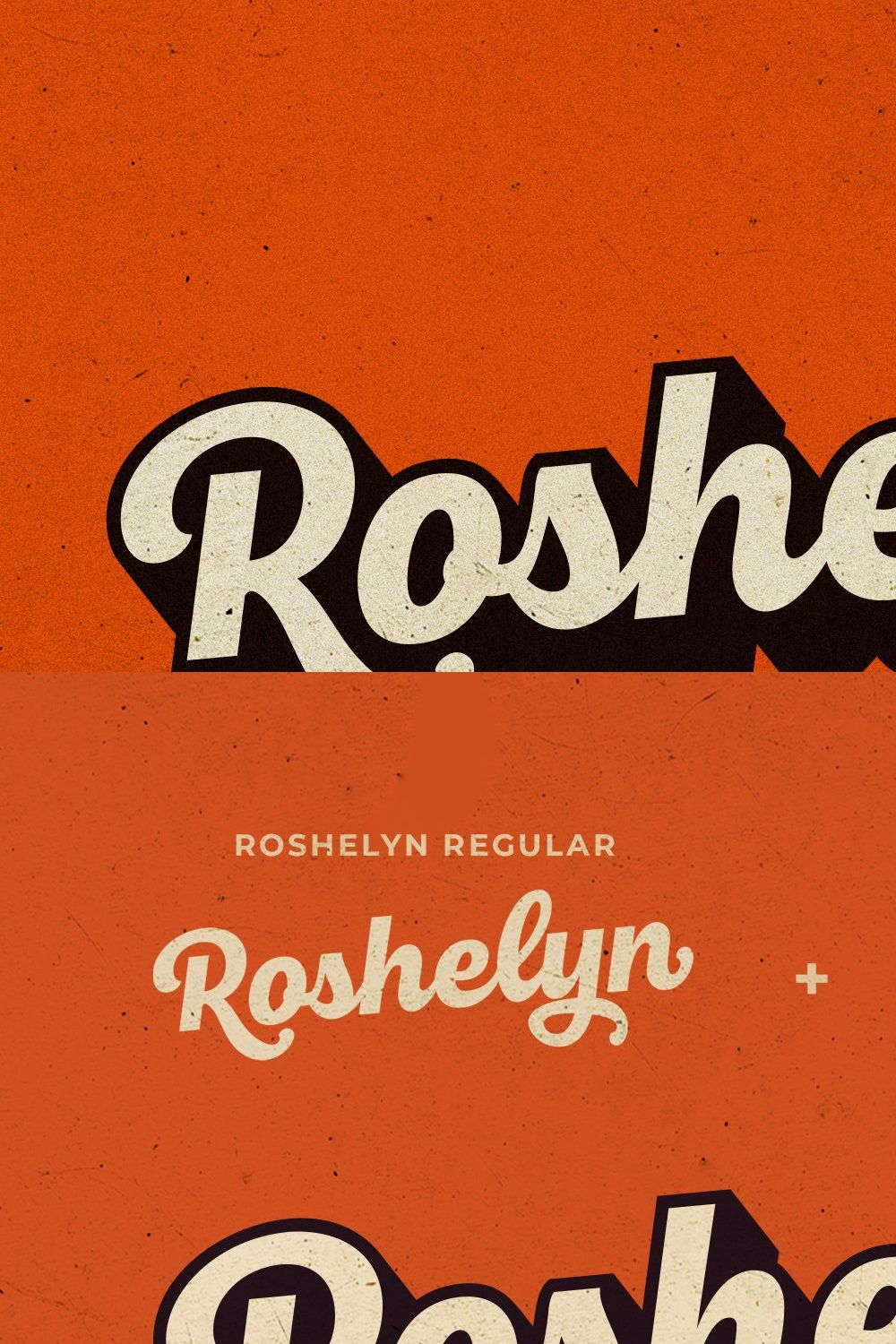 Roshelyn Typeface pinterest preview image.