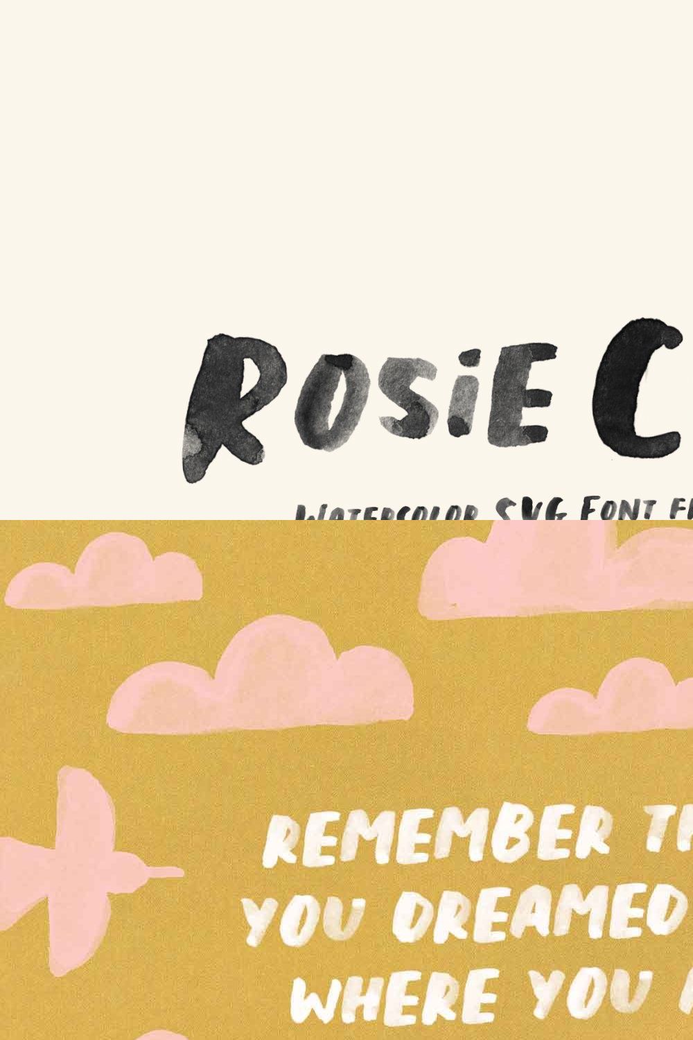 Rosie Cheeks Font - SVG & Regular pinterest preview image.