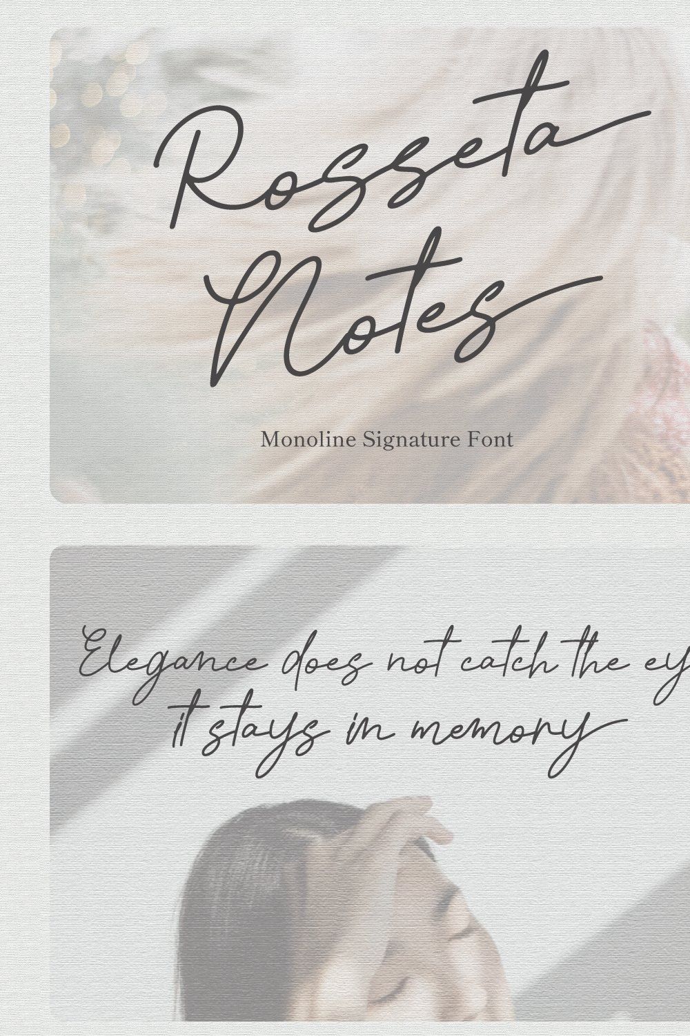 Rosseta Notes - Monoline Signature pinterest preview image.