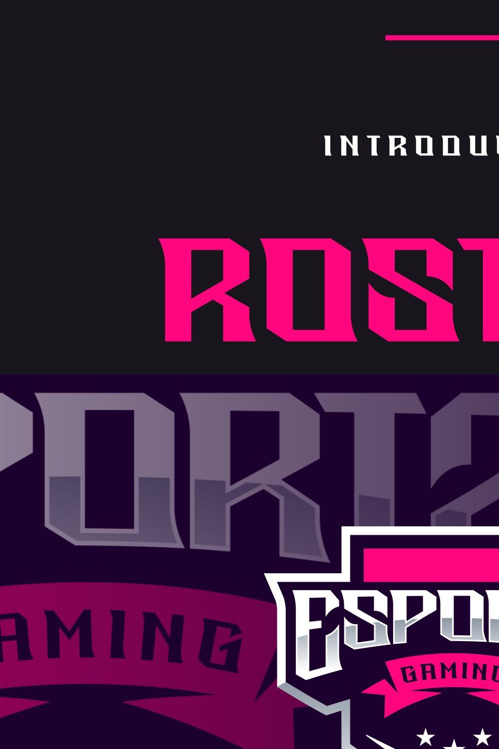 Rostmy Font pinterest preview image.