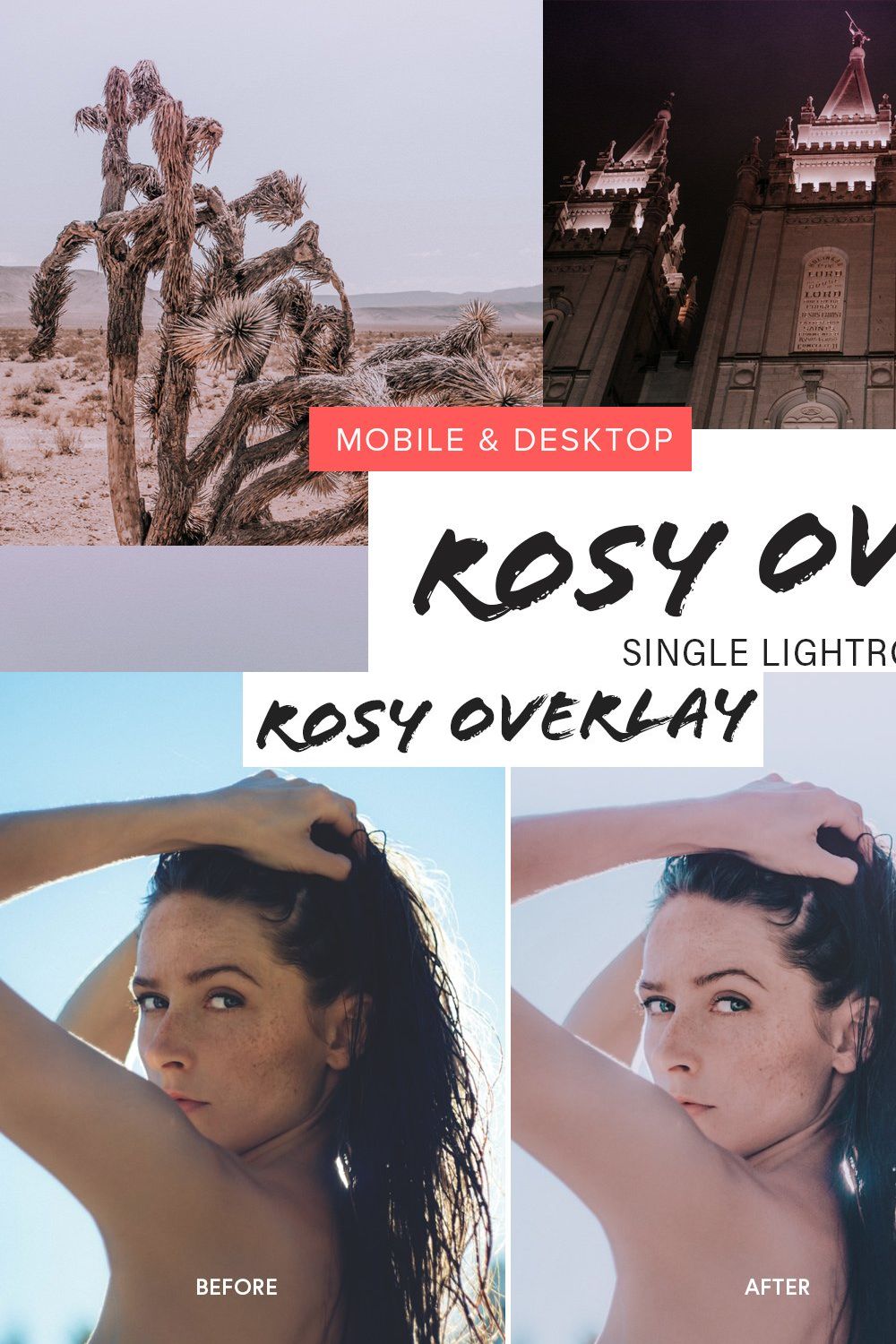 Rosy Overlay Lightroom Preset pinterest preview image.