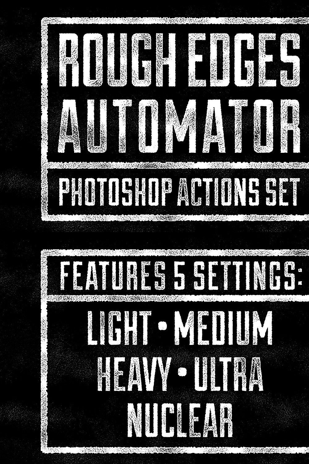 Rough Edges Automator - PS Actions pinterest preview image.