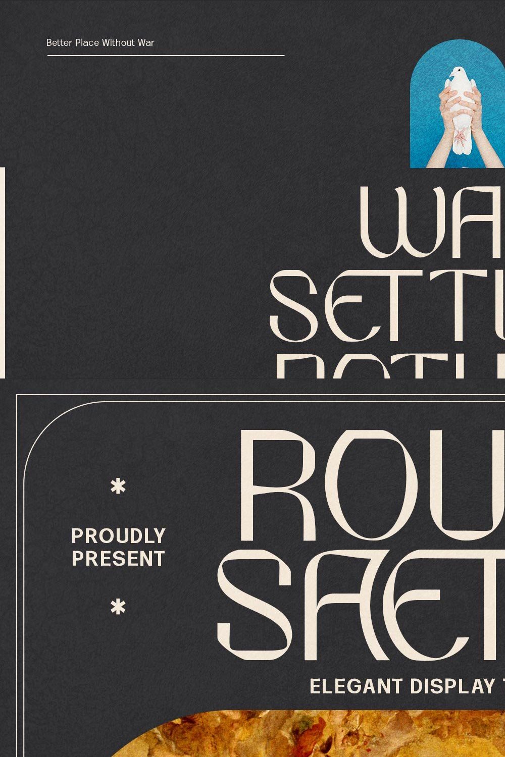 Round Saetan Typeface pinterest preview image.