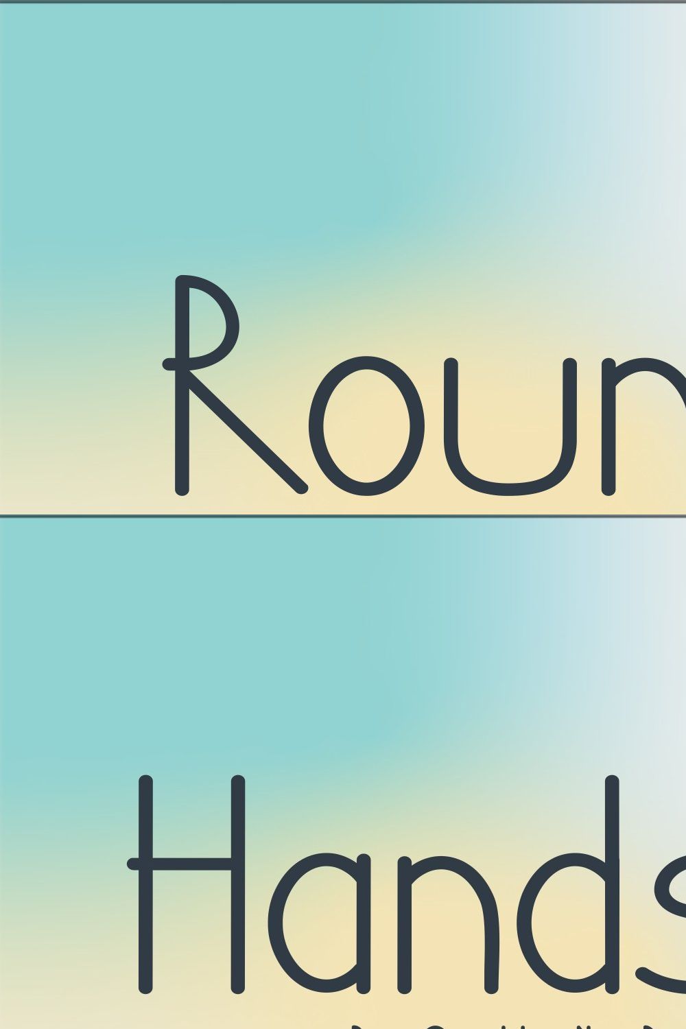 Roundes - Handwritten Font pinterest preview image.