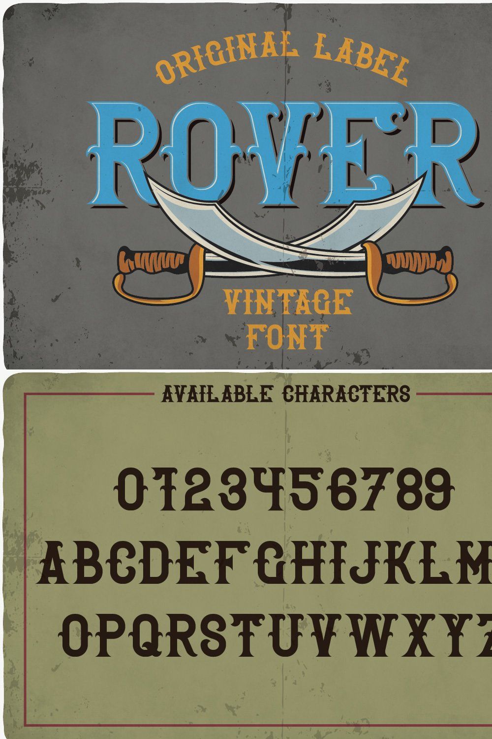 Rover typeface pinterest preview image.