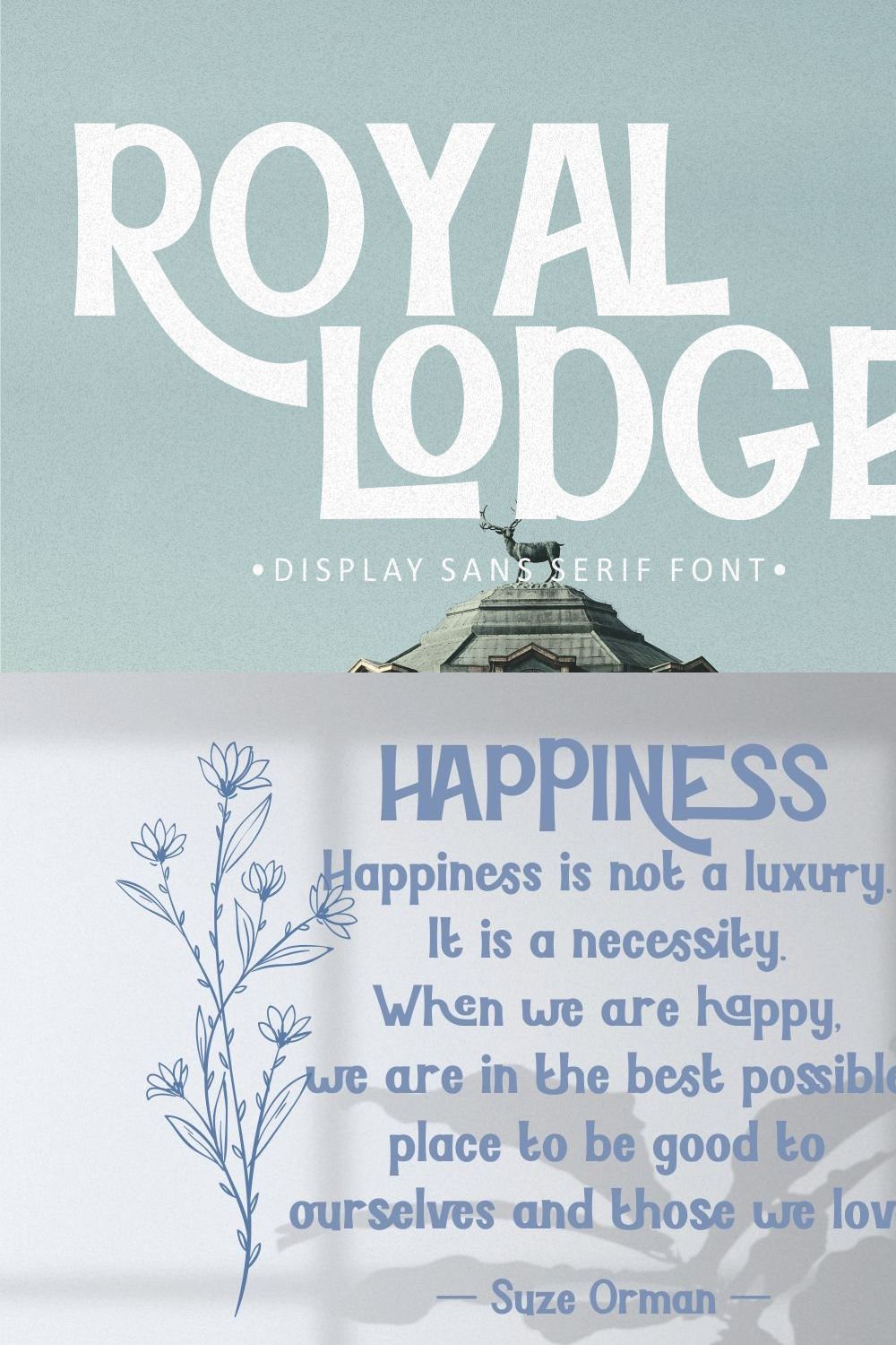 Royal Lodge - Display Sans Serif pinterest preview image.