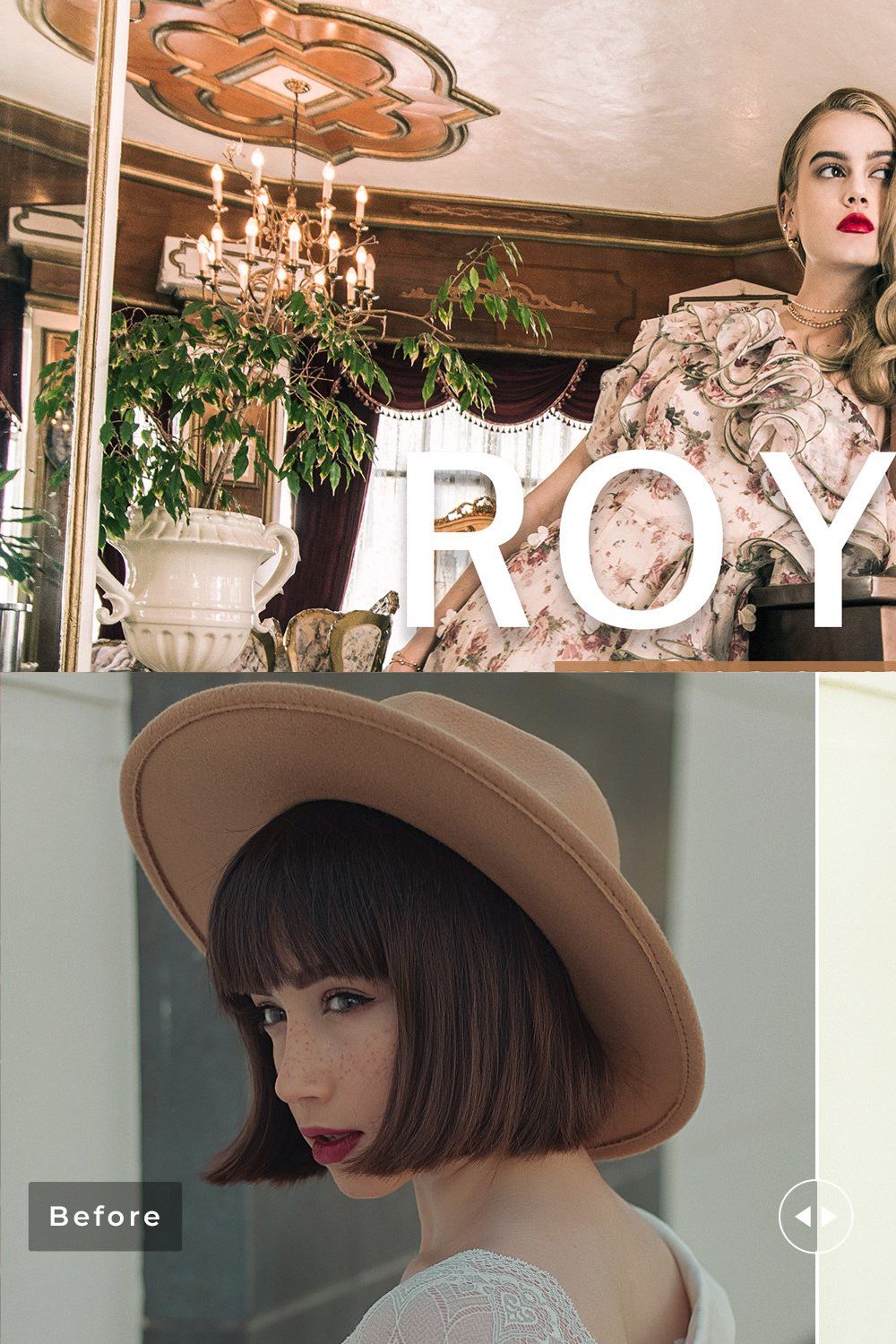 Royal Pro Lightroom Presets pinterest preview image.