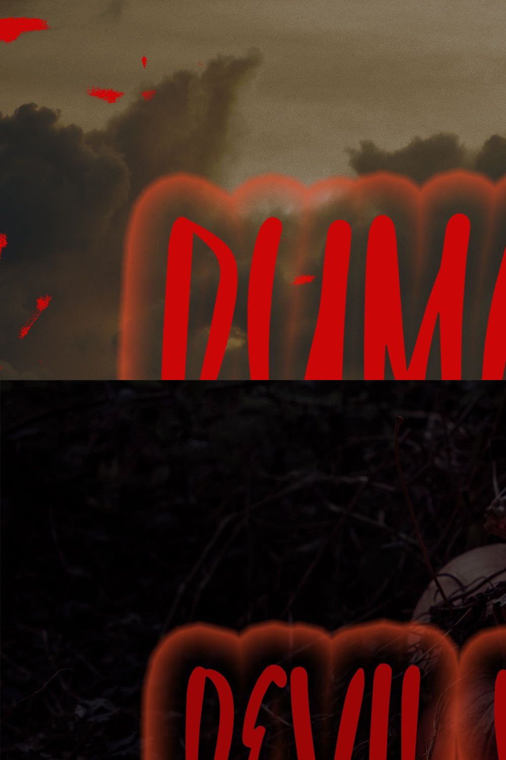 RUMADARAH - Halloween Horror Font pinterest preview image.