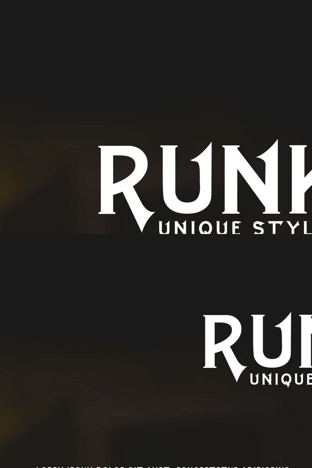 Runkey - Display Font pinterest preview image.