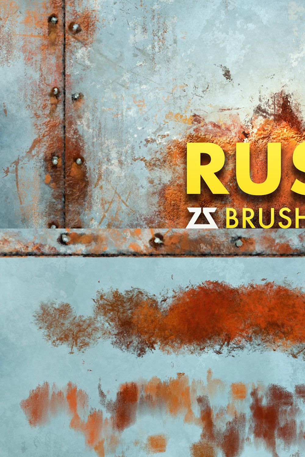 Rust Brush Set pinterest preview image.