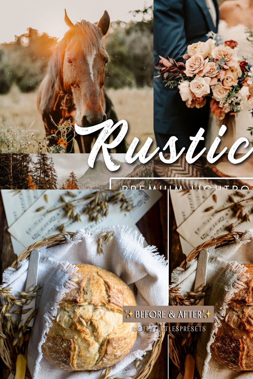 Rustic Fall Moody Lightroom Presets pinterest preview image.