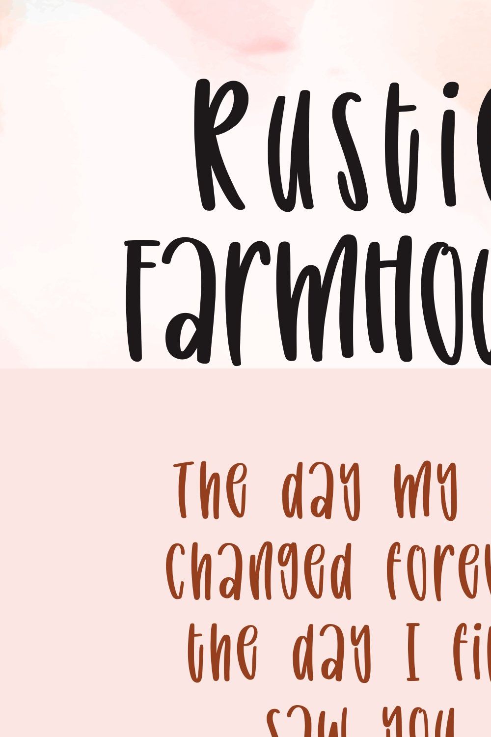 Rustic Farmhouse pinterest preview image.