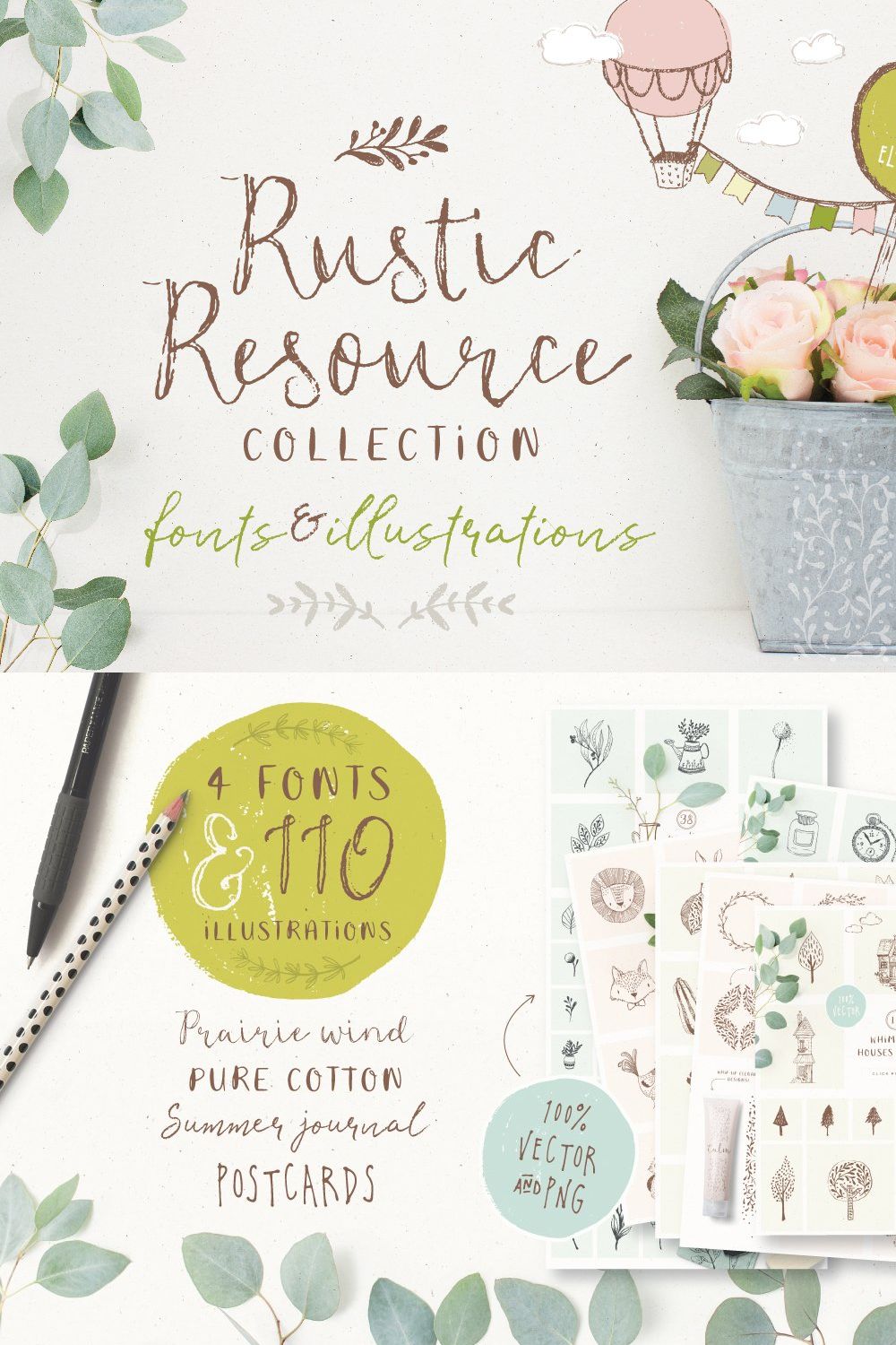 Rustic Resource Collection volume 1 pinterest preview image.