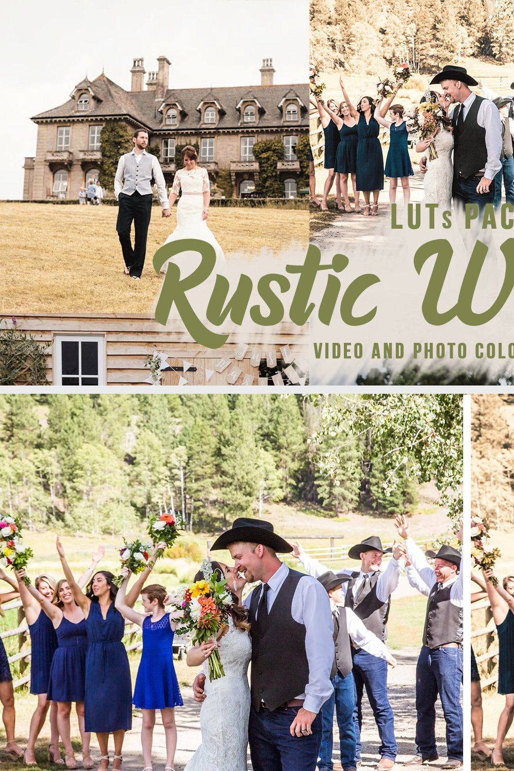 Rustic Wedding | 11 LUTs Bundle pinterest preview image.