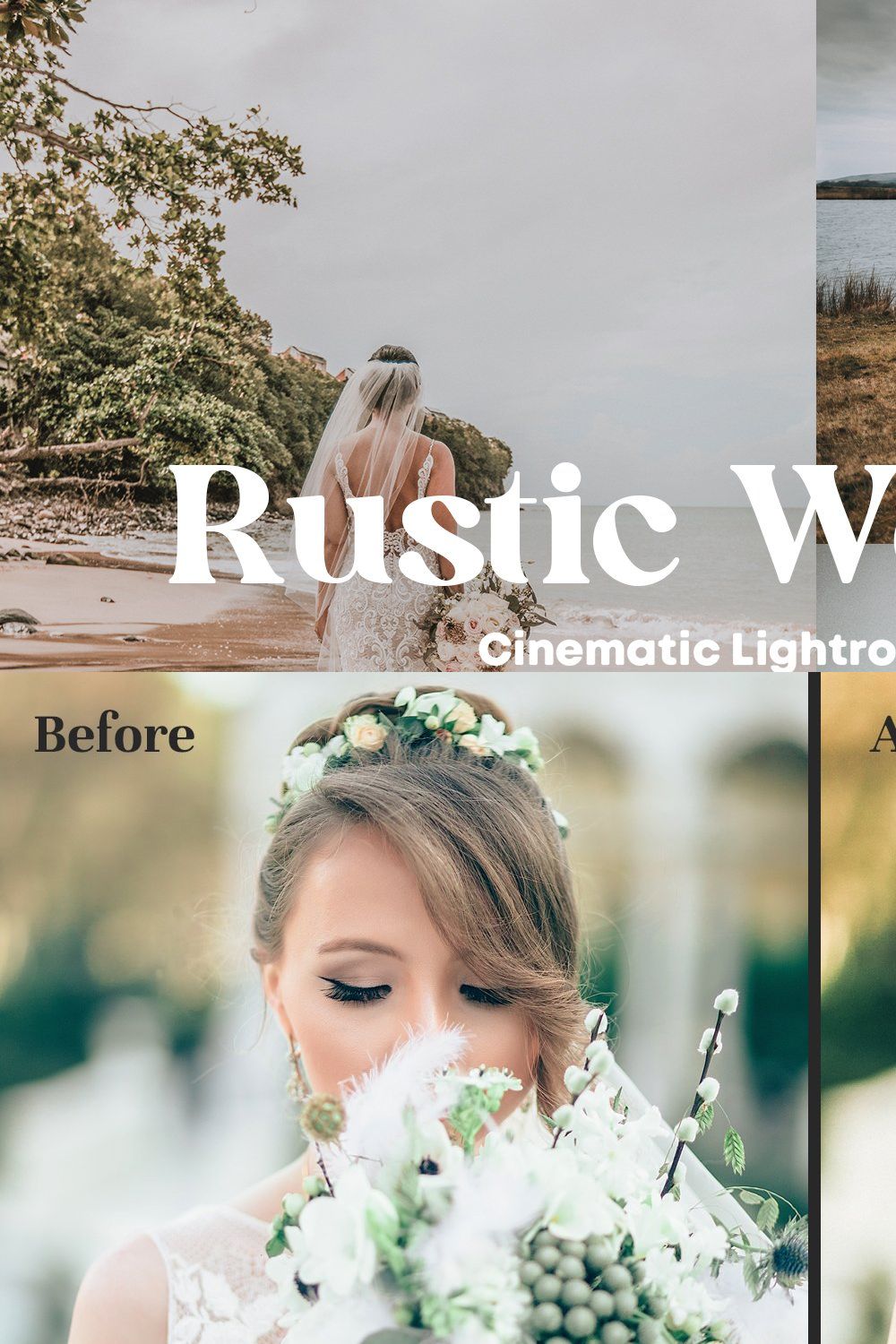 Rustic Wedding - Lightroom Presets pinterest preview image.