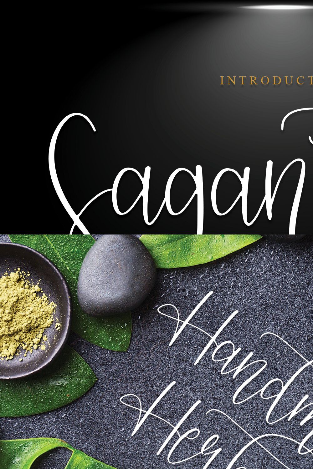 Sagantha | Script Font pinterest preview image.