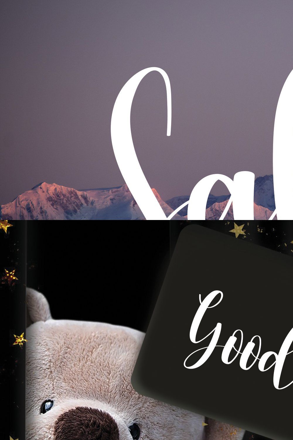 Sahu | Script font pinterest preview image.