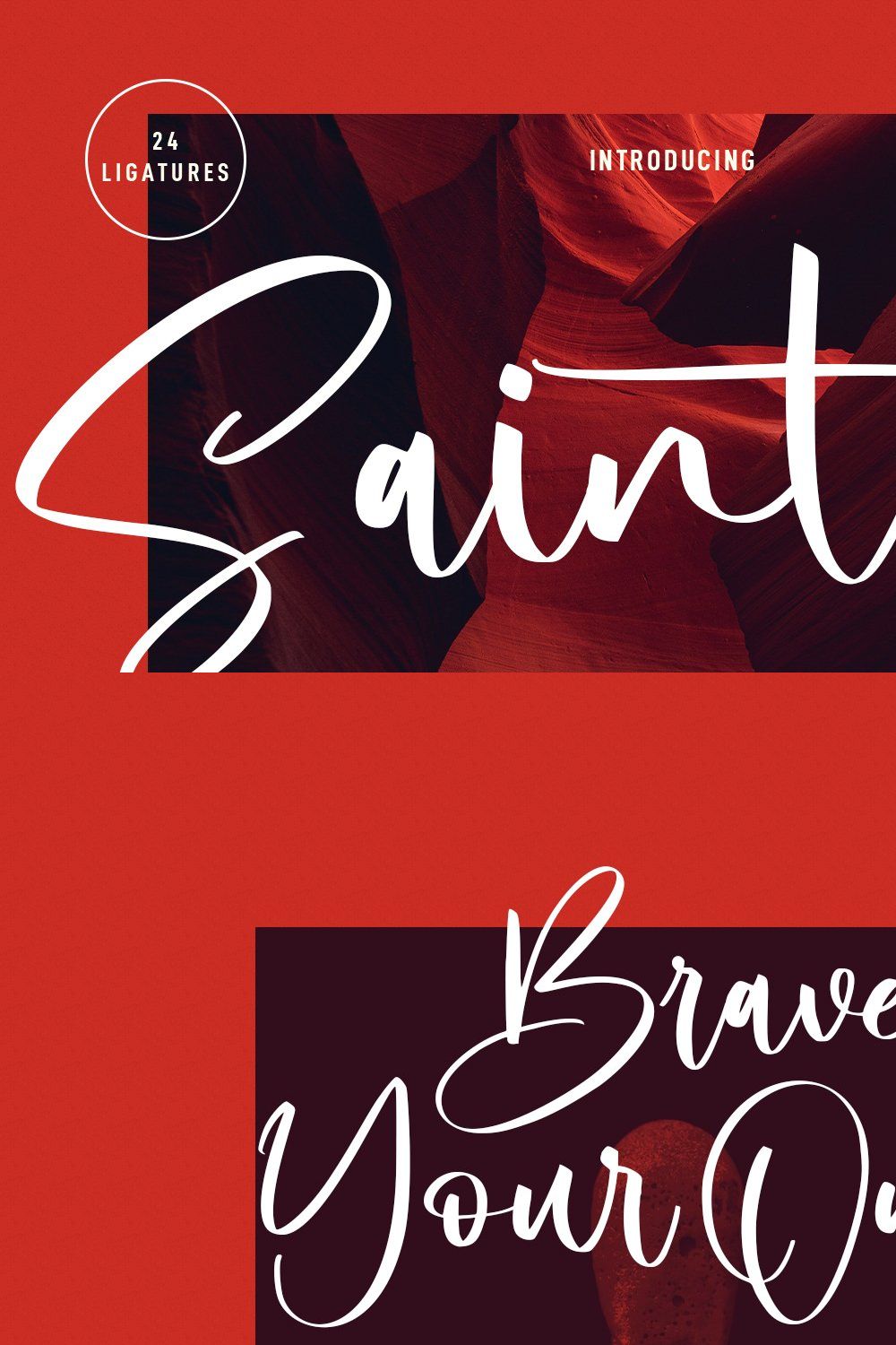 Saintori Casual Script Font pinterest preview image.