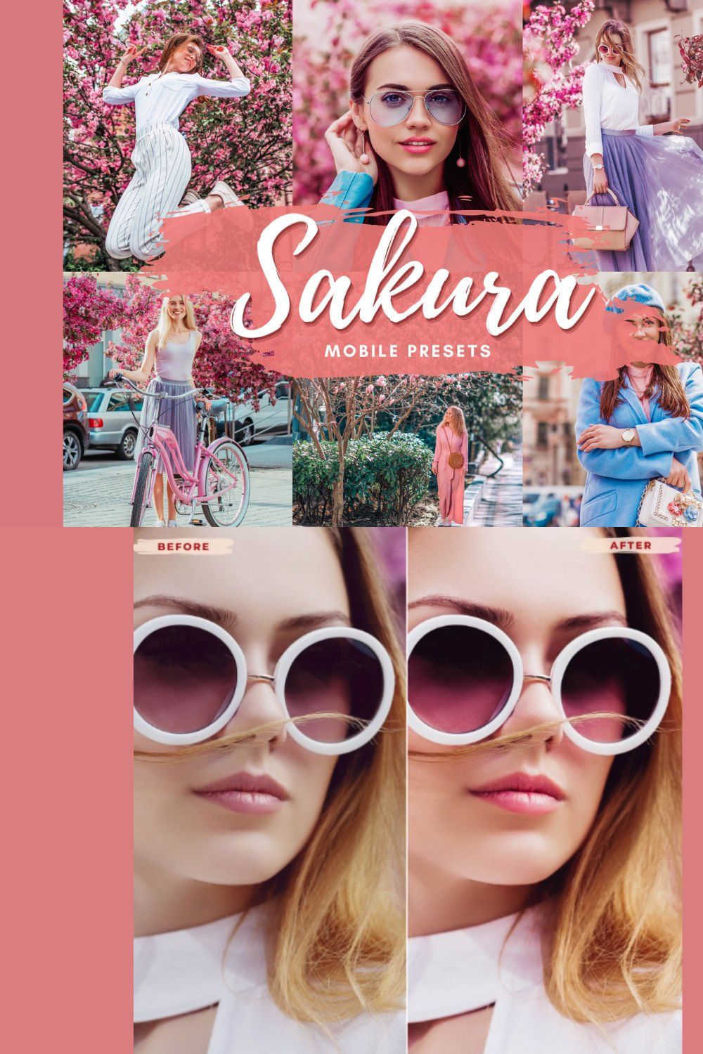 SAKURA Mobile Lightroom Presets pinterest preview image.