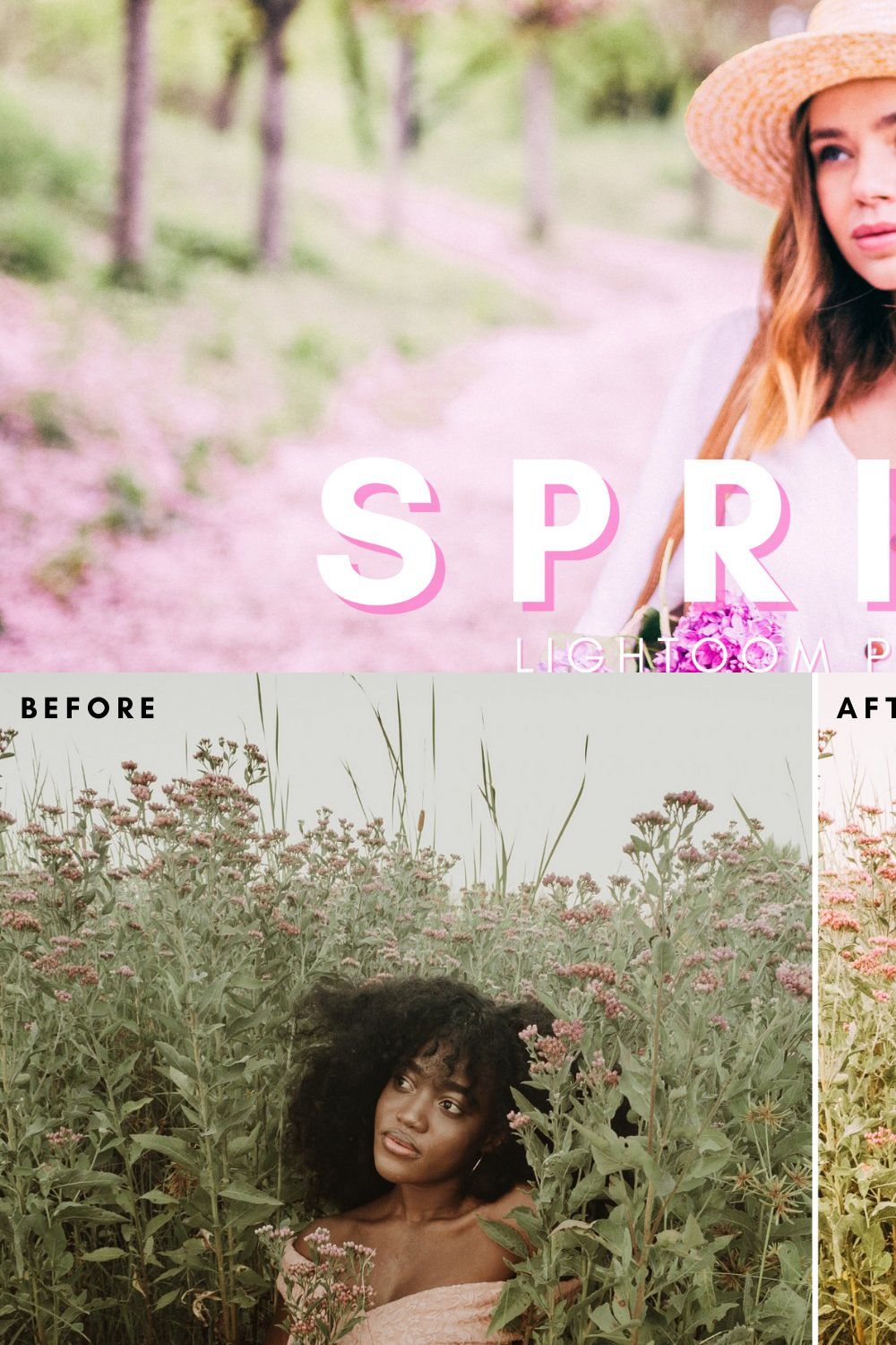 SALE 20% Spring Lightroom Presets pinterest preview image.