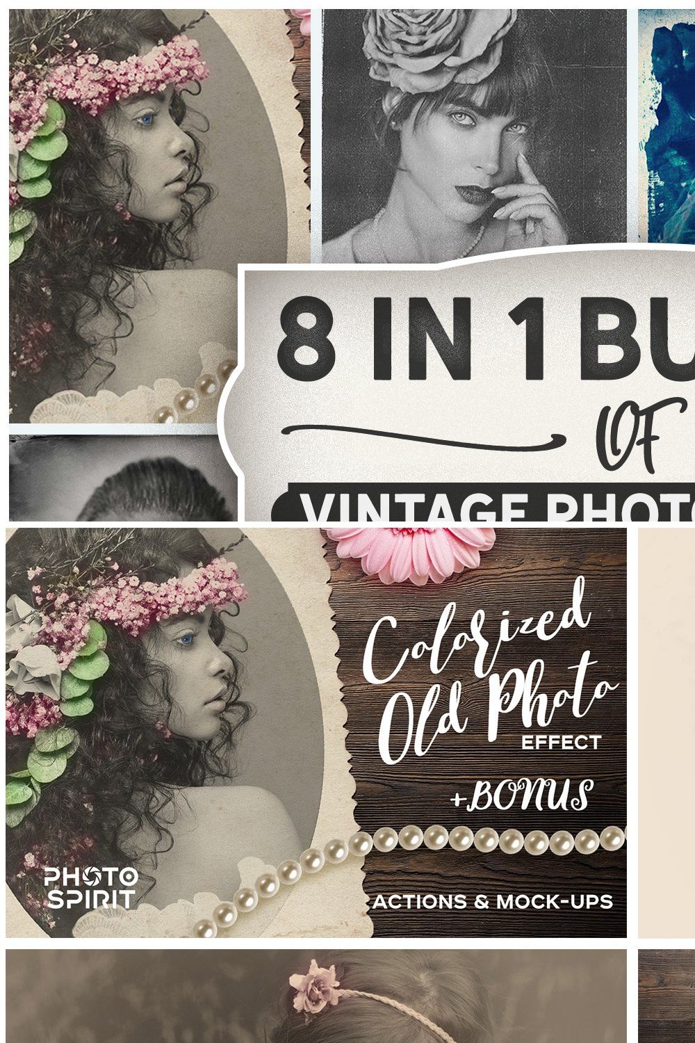 SALE: 8-IN-1 Vintage Photo Effects pinterest preview image.