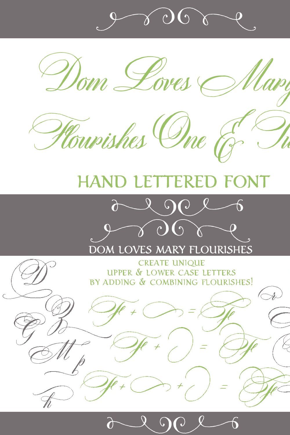 Sale-Dom Loves Mary Flourishes 1 & 2 pinterest preview image.