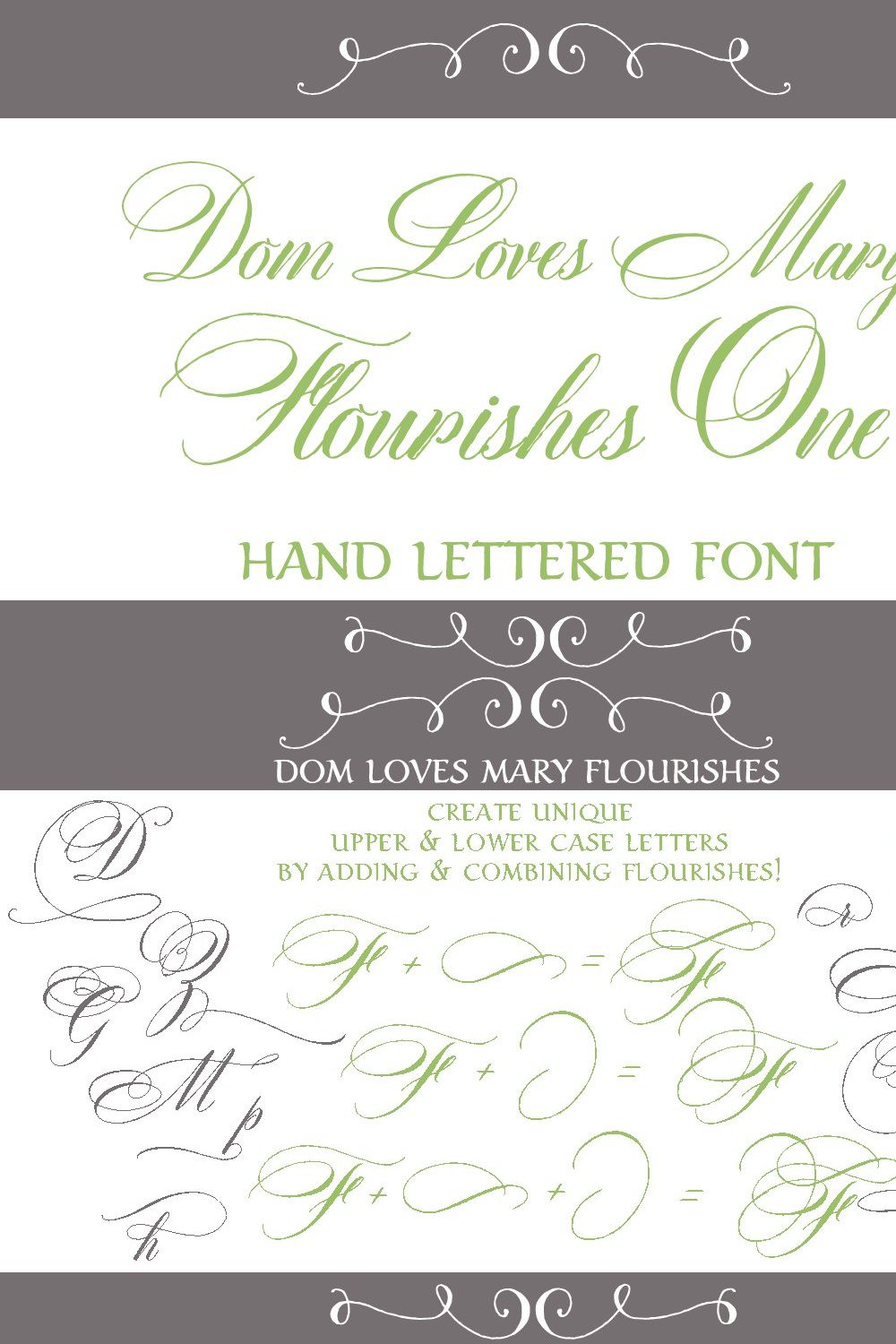 Sale-Dom Loves Mary Flourishes One pinterest preview image.