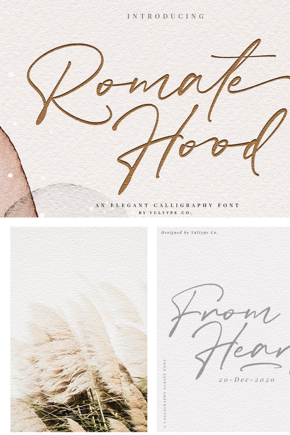 SALE ! Romate Hood Script + Swash pinterest preview image.