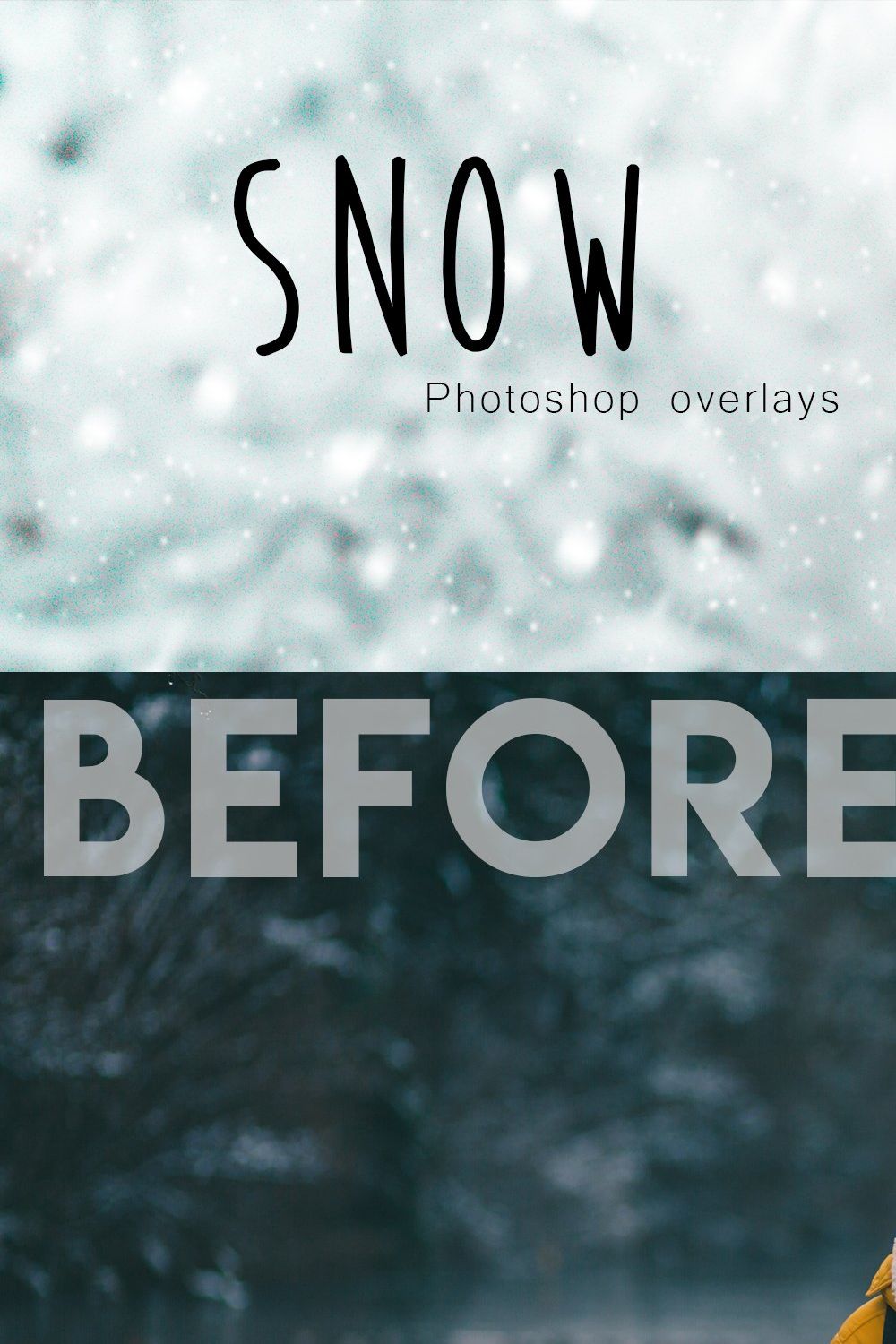 SALE-SNOW - Photoshop Overlay pinterest preview image.