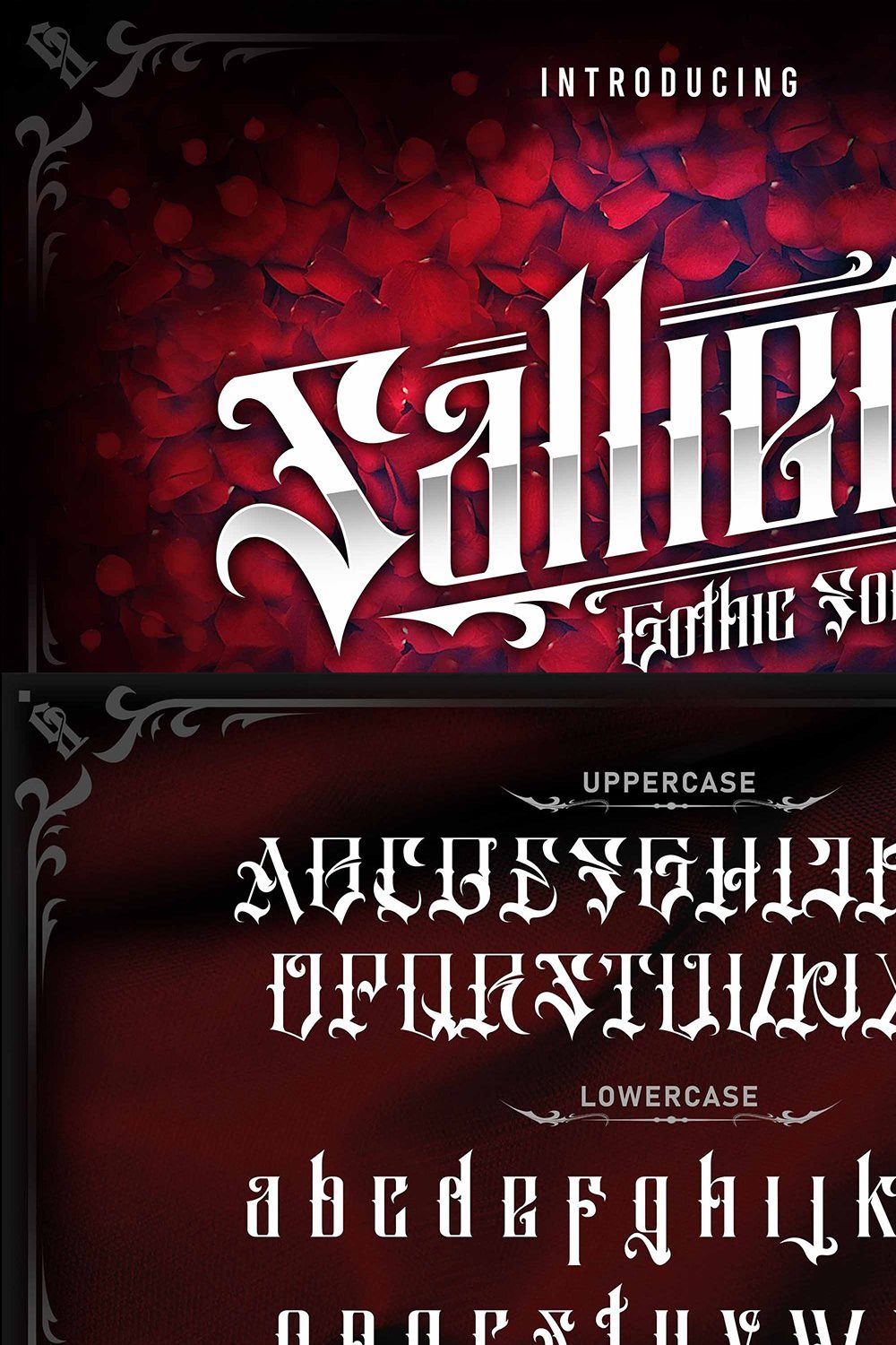Salliery - Blackletter Tattoo Font pinterest preview image.
