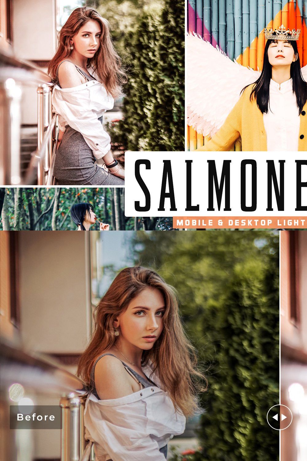 Salmonberry Lightroom Presets Pack pinterest preview image.