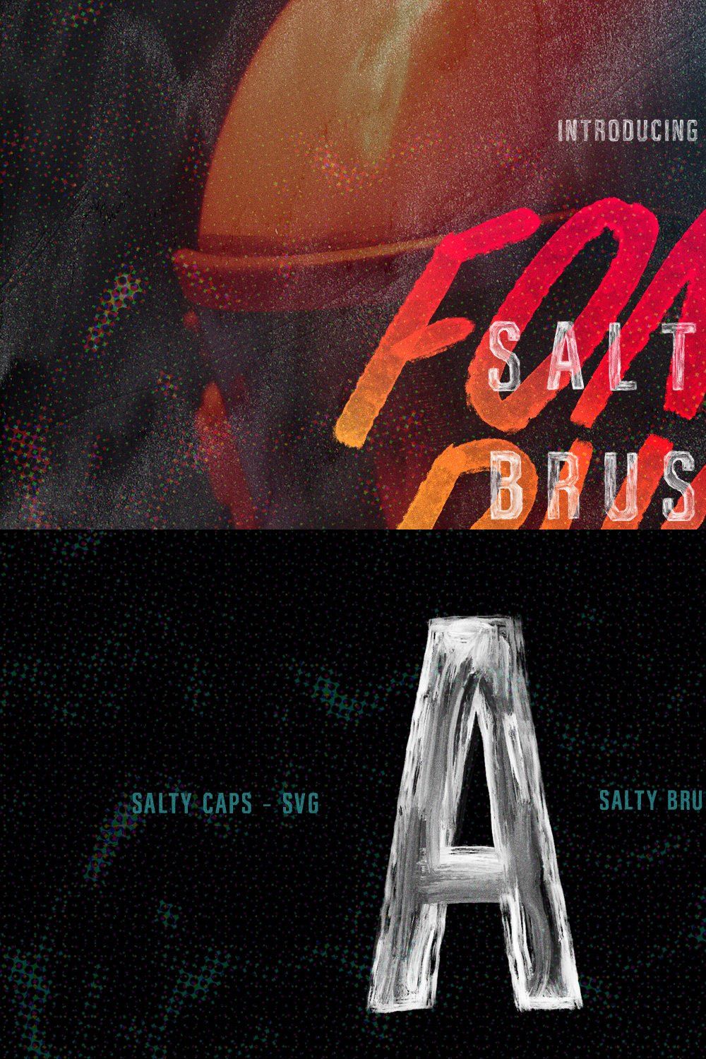 Salty Brush - SVG Font Duo pinterest preview image.